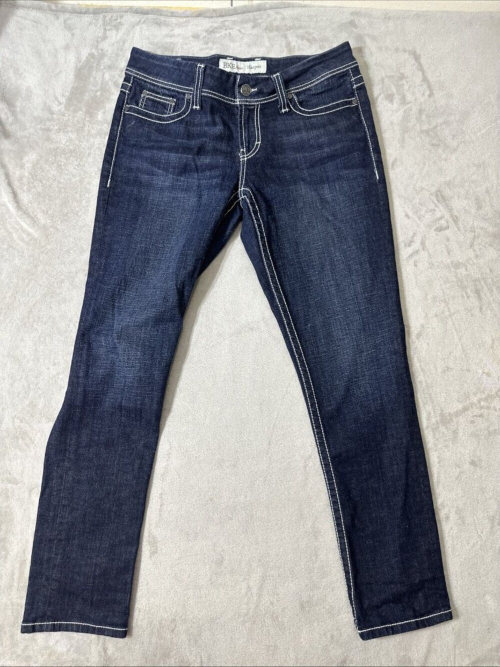 BKE Harper Jeans Womens 30 Dark Wash Skinny Stretch Contrast Stitch